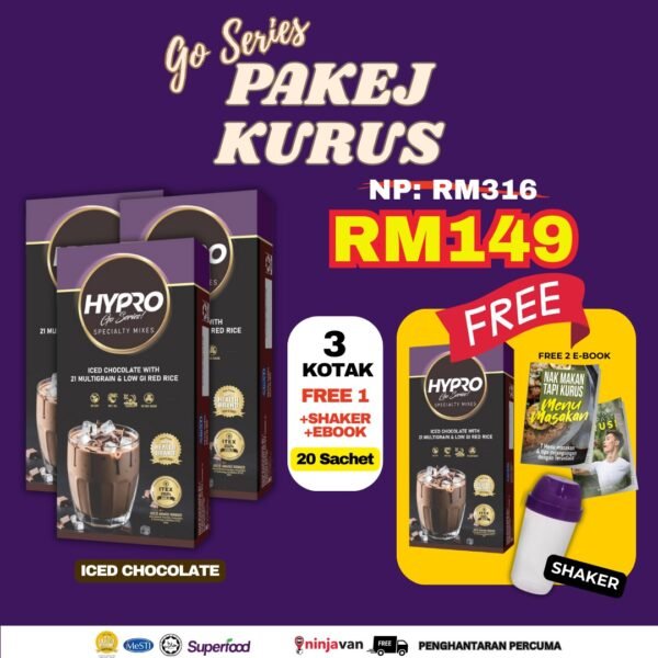 Hypro Go Series Coklat 3 Kotak Percuma 1